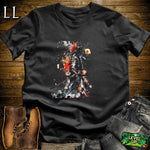 Watercolor Samurai Softstyle Tee Black | Artistic Warrior Tee