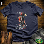 Watercolor Samurai Softstyle Tee Navy | Artistic Warrior Tee