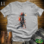 Watercolor Samurai Softstyle Tee Sport Grey | Artistic Warrior Tee
