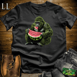 Watermelon Gorilla Softstyle Tee Black | Funny Fruit Gorilla Tee