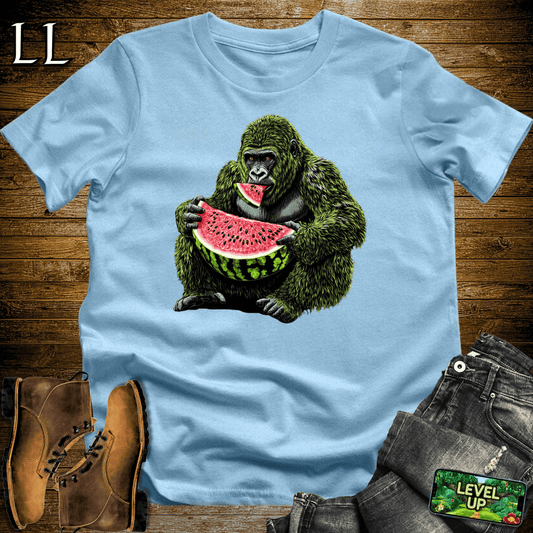 Watermelon Gorilla Softstyle Tee - Light Blue - LegacyLayers