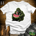 Watermelon Gorilla Softstyle Tee White | Funny Fruit Gorilla Tee