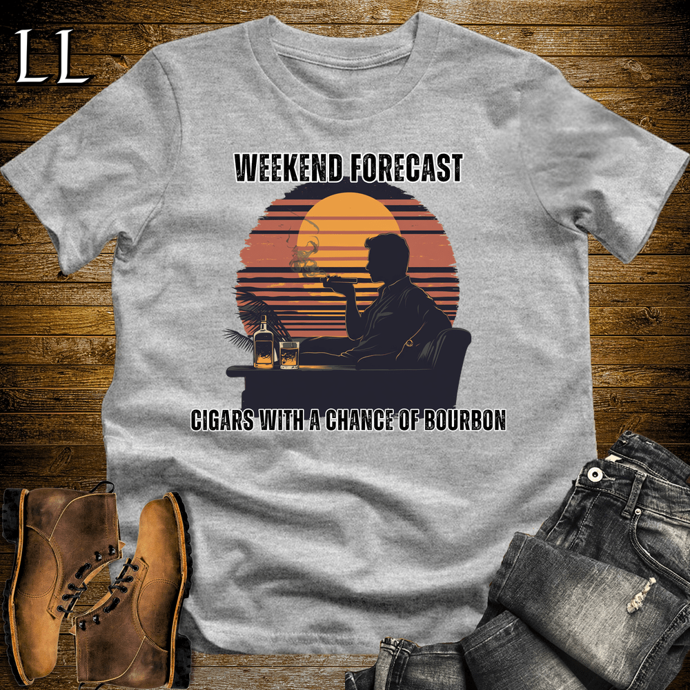 Weekend Forecast Cigar Softstyle T-Shirt Sport Grey | Cigar Gift