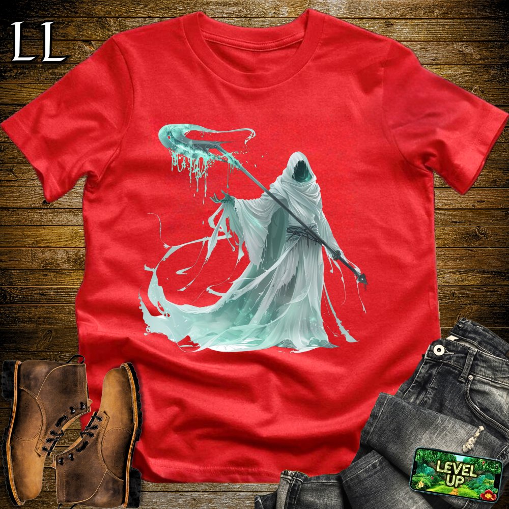 White Grim Reaper Softstyle Tee - Red - LegacyLayers