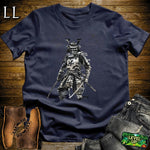 White Samurai Softstyle Tee Navy | Minimalist Warrior Tee
