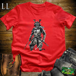 White Samurai Softstyle Tee Red | Minimalist Warrior Tee