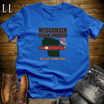 Wisconsin Cigar Smoker T-Shirt Royal Blue | Wisconsin Cigar Smoker Gift Tee