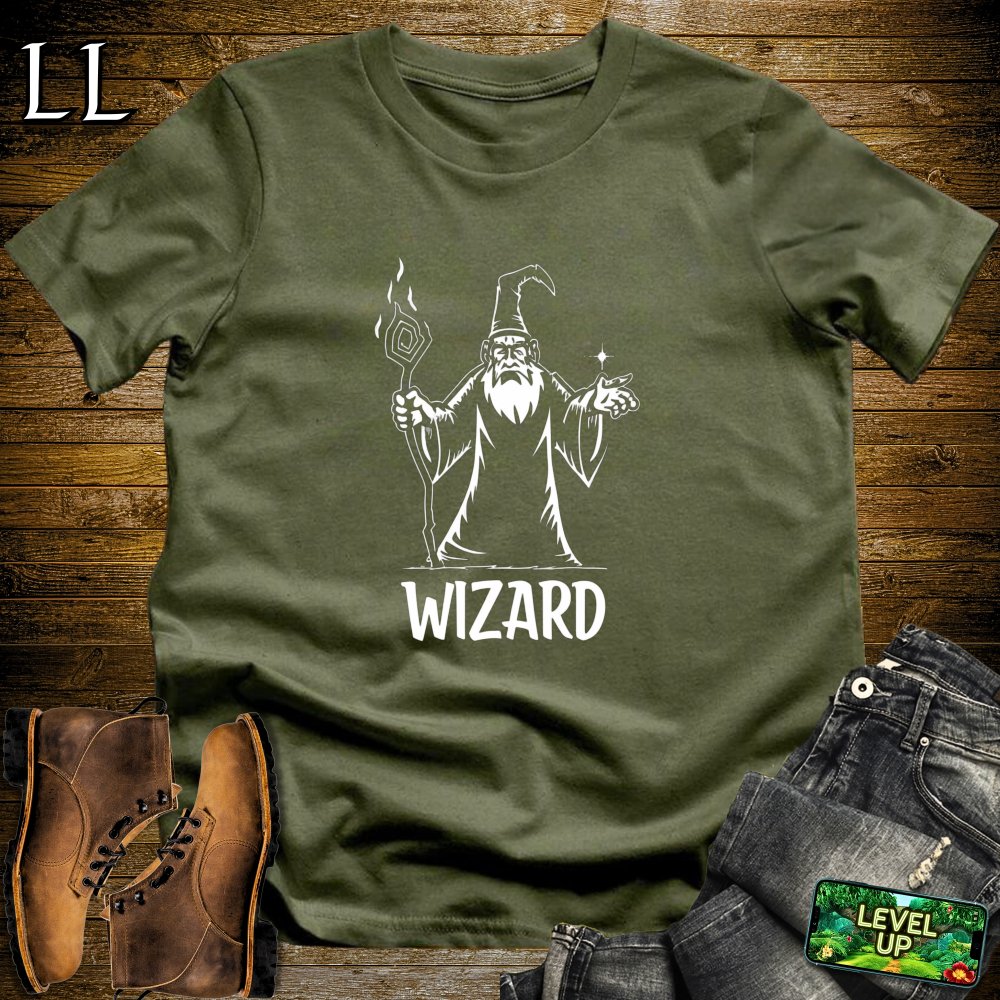 Wizard Softstyle Tee - Military Green - LegacyLayers