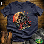 Wolf Samurai Softstyle Tee Navy | Warrior Spirit Tee