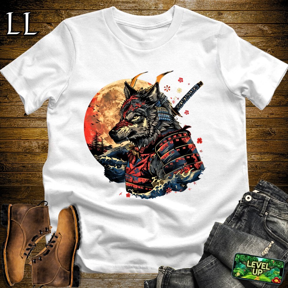 Wolf Samurai Softstyle Tee White | Warrior Spirit Tee