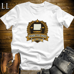 Wyoming Cigar Smoker Shield T-Shirt White | Wyoming Cigar Smoker Shield Tee