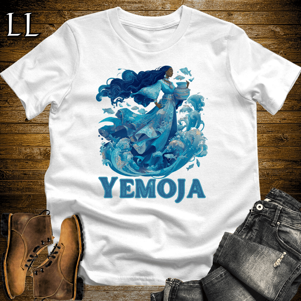 Yemoja African Goddess Softstyle Tee - White - LegacyLayers