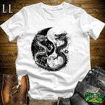 Yin Yang Dragons White | Balance & Power Tee