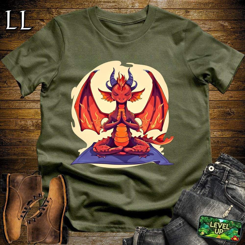 Yoga Dragon Softstyle Tee - Military Green - LegacyLayers