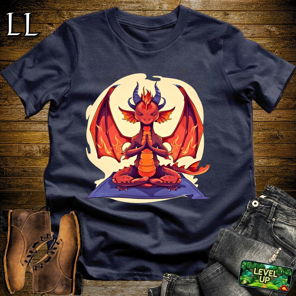 Yoga Dragon Softstyle Tee - Navy - LegacyLayers