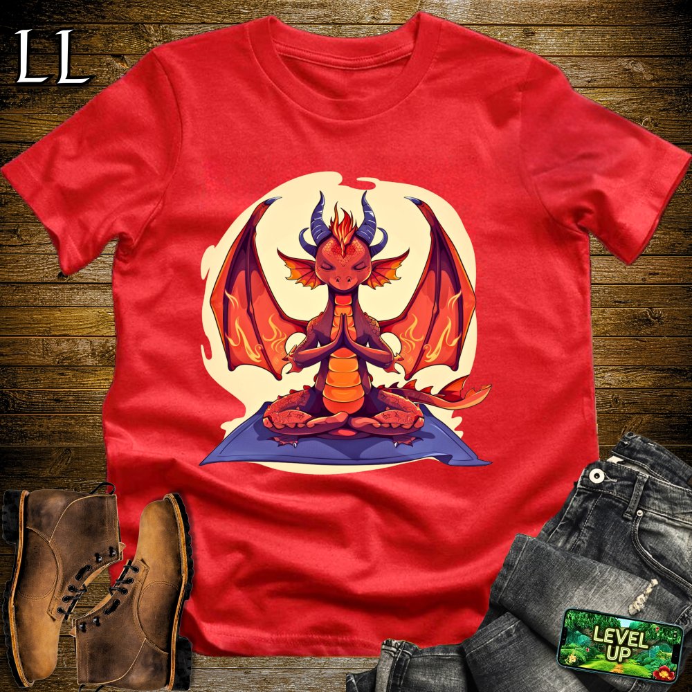 Yoga Dragon Softstyle Tee - Red - LegacyLayers