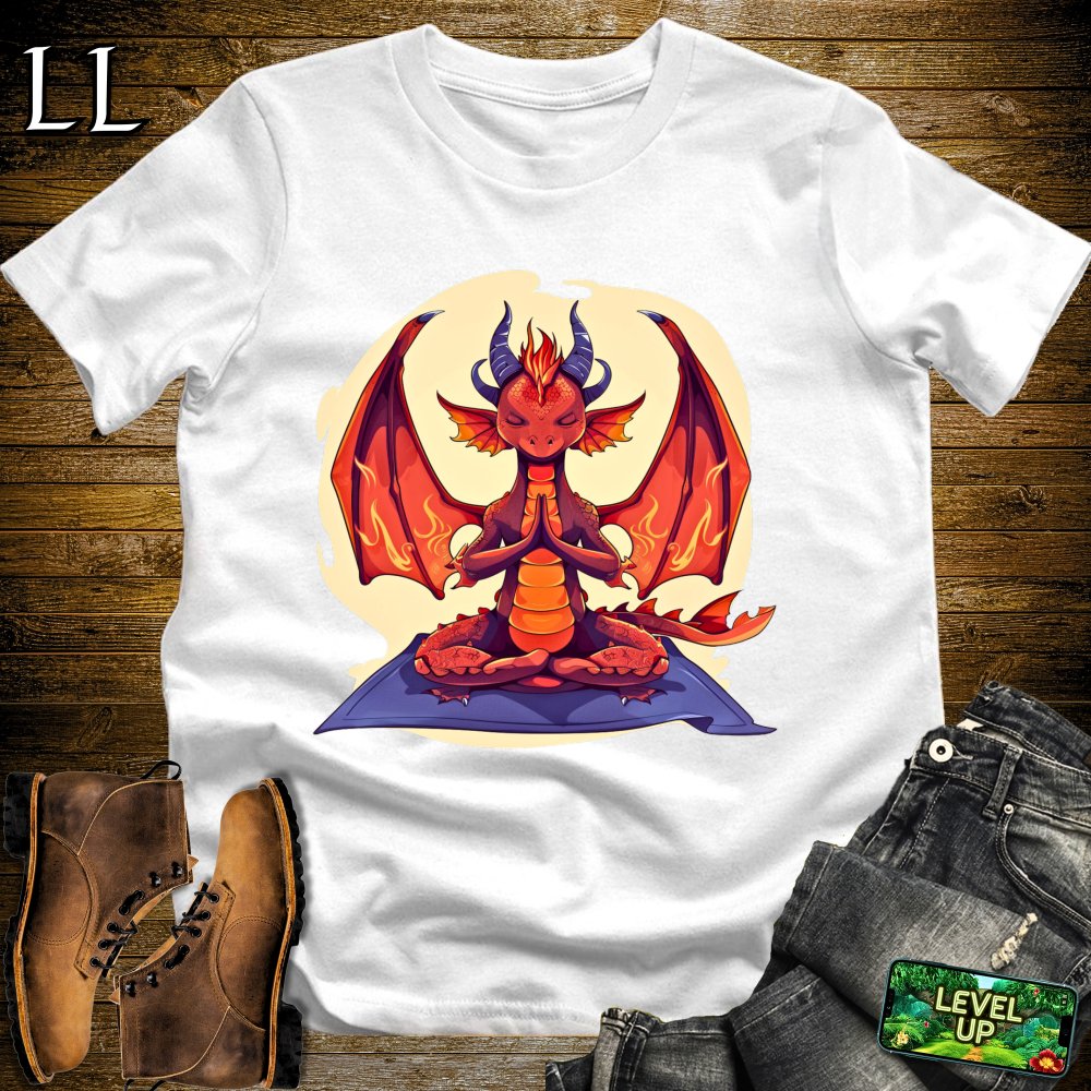 Yoga Dragon Softstyle Tee - White - LegacyLayers