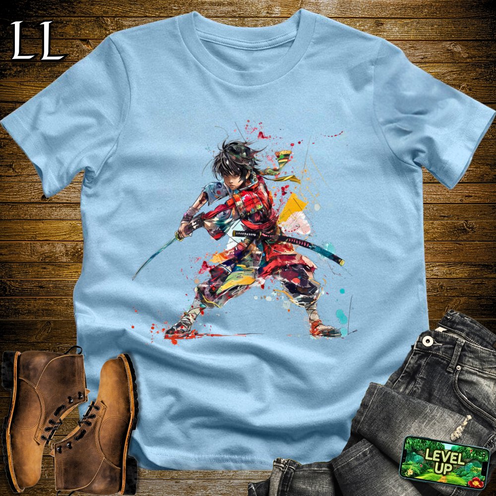 Young Samurai Training Softstyle Tee Light Blue | Martial Arts Tee