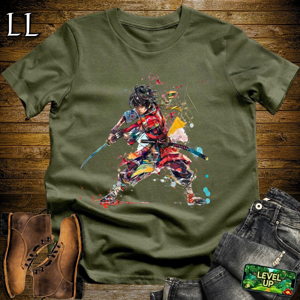 Young Samurai Training Softstyle Tee - Military Green - LegacyLayers