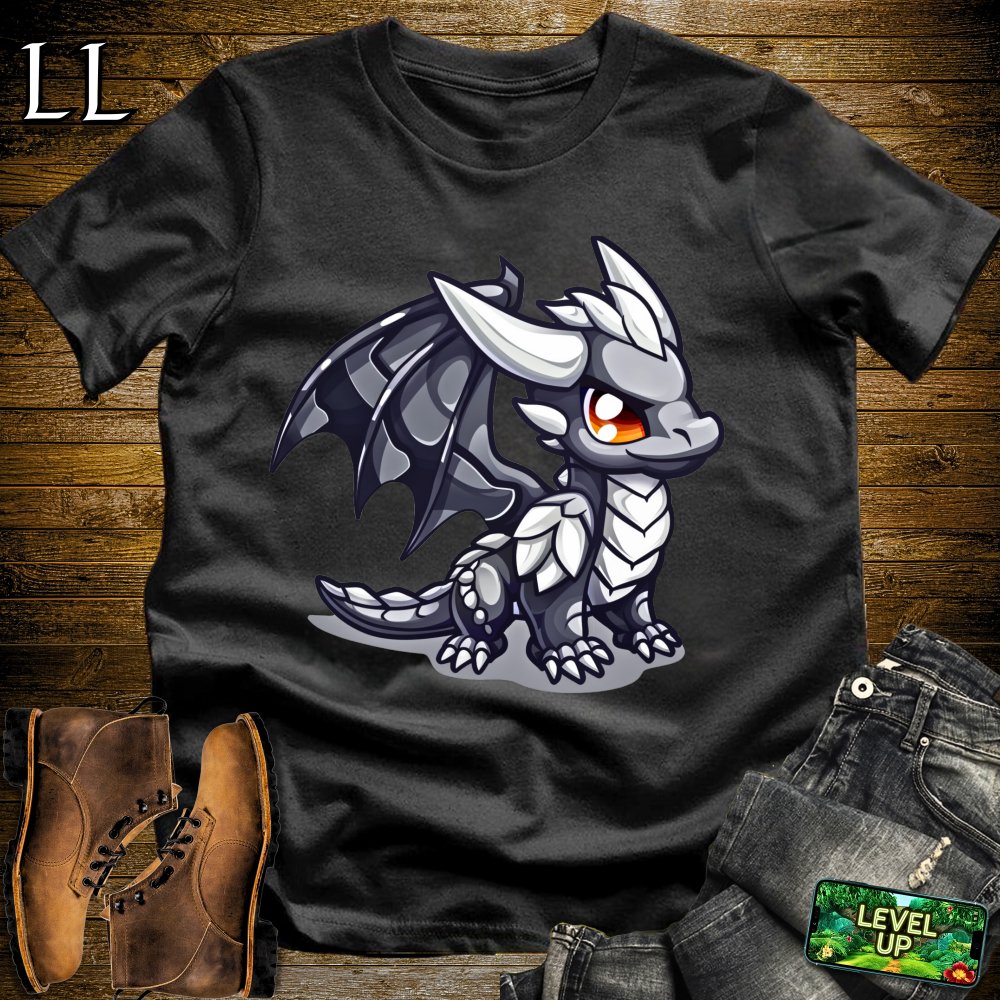 Young Silver Dragon Softstyle Tee - Black - LegacyLayers