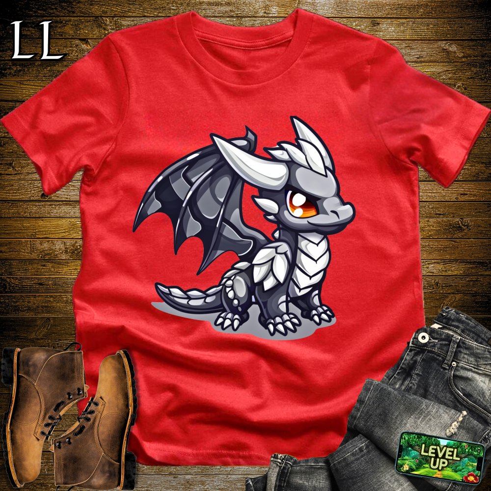 Young Silver Dragon Softstyle Tee - Red - LegacyLayers