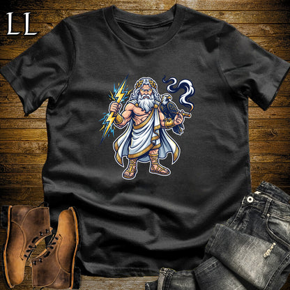 Zeus Lightning Bolt Cigar T-Shirt Black | Zeus Cigar Halloween Tee