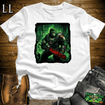 Zombie Hunter Gorilla Softstyle Tee White | Horror Graphic Tee